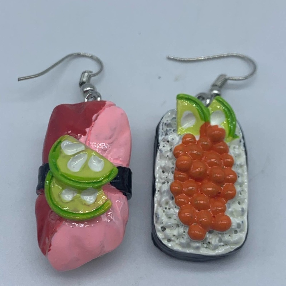 NEW sushi and fish egg earrings - Picture 5 of 16